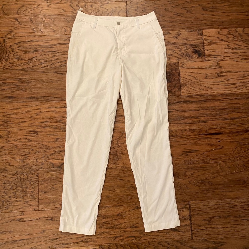 Lululemon Commission Slim-Fit Pant Mens 30 White Technical Golf Chino